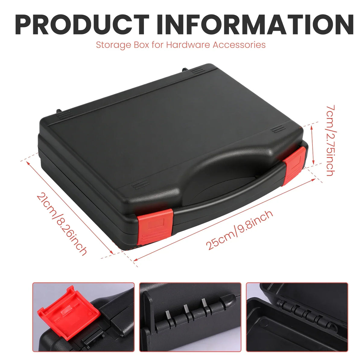 Small Hard Carrying Case – Shatterproof Plastic Tool Storage Box
