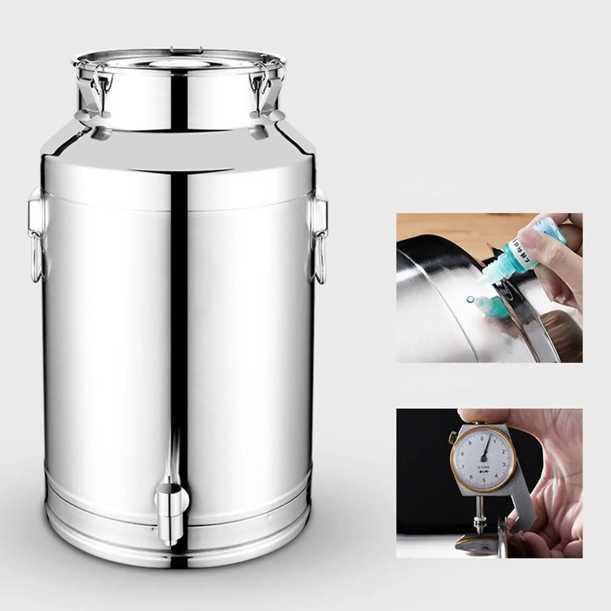 Stainless Steel Airtight Storage Barrel with Faucet 5L 9L 14L