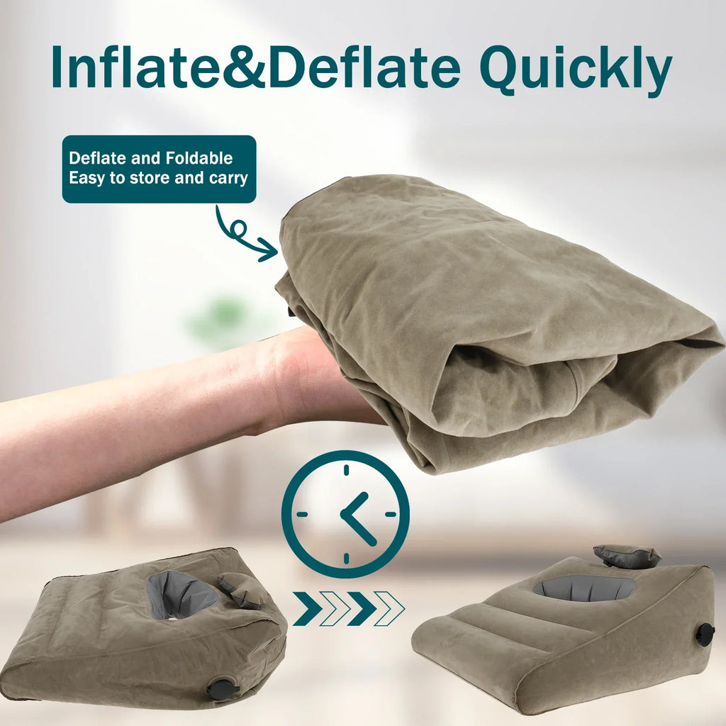 Portable Inflatable Wedge Pillow – Lumbar, Leg & Travel