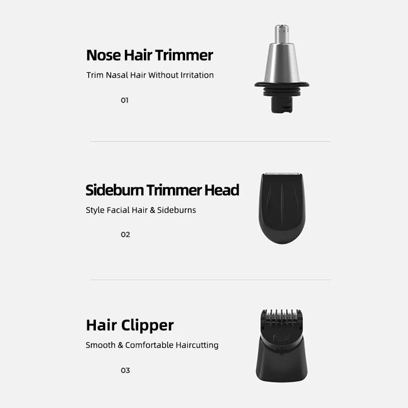 Triple Blade Waterproof Cordless Electric Shaver for Men IPX7