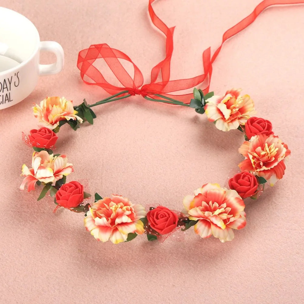 Handmade Flower Crown Wreath – Boho Floral Hair Accessory