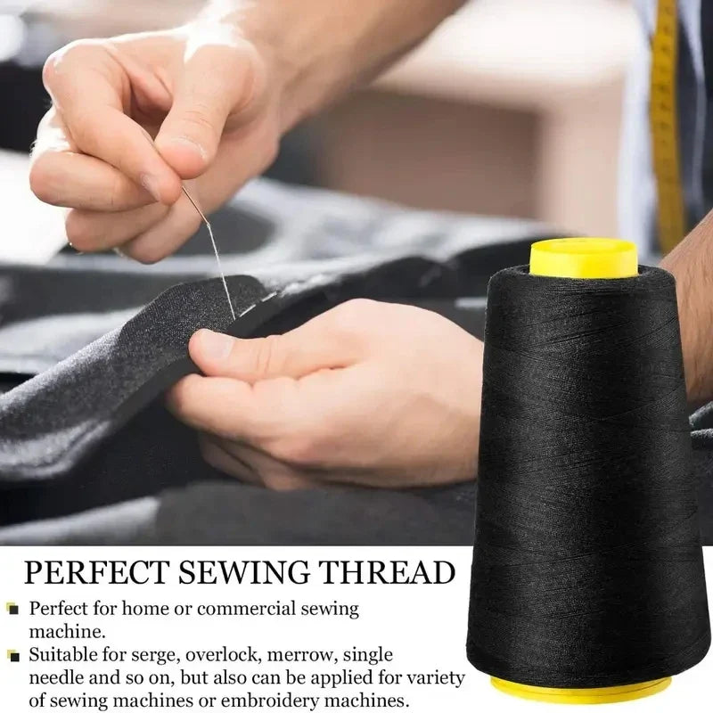6-Pack Serger Thread Cones 3000 Yds – Black & White Overlock