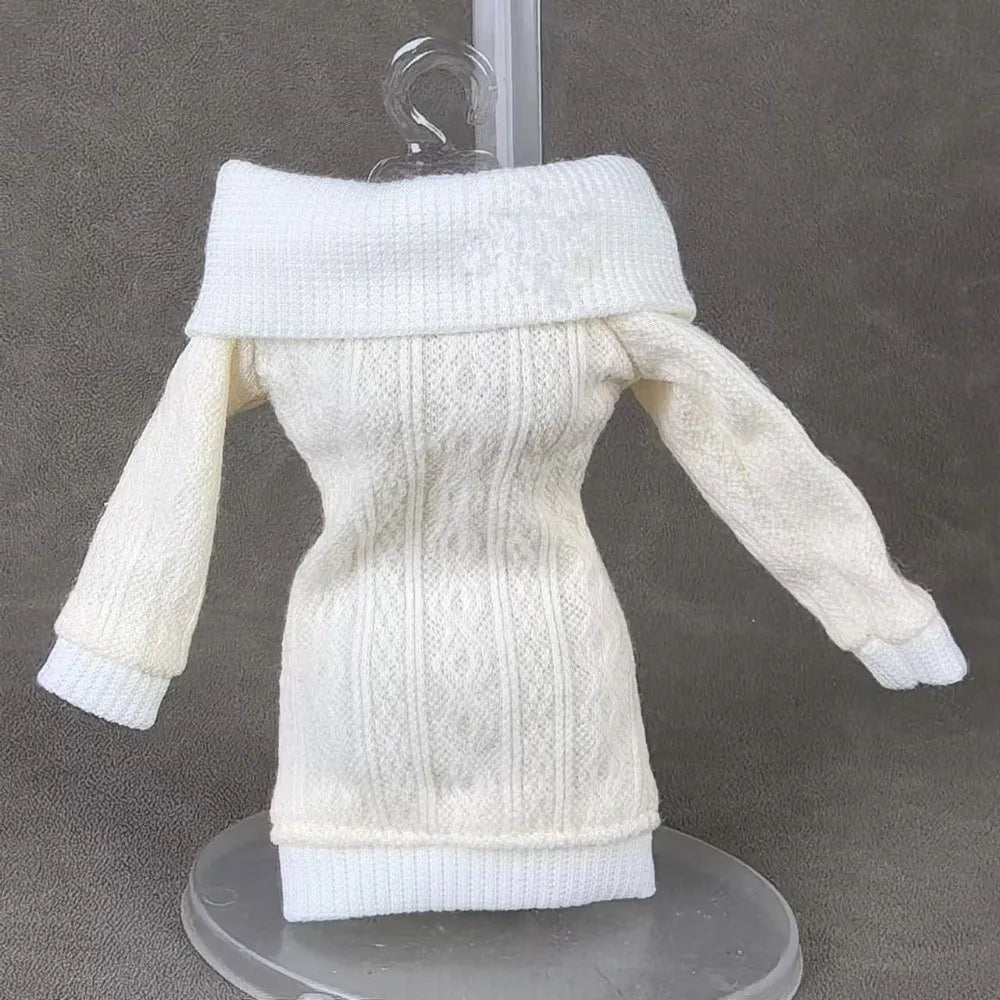 Handmade Knitted Doll Sweater Multicolor Top for 1/6 Dolls