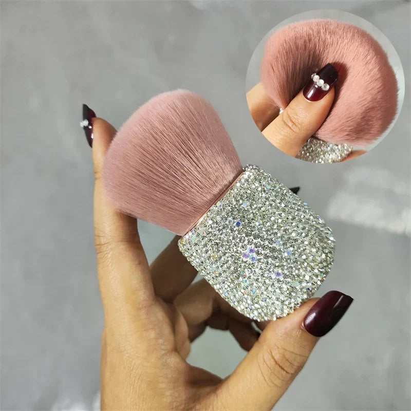 Diamond Handle Mushroom Head Powder & Blush Makeup Brush