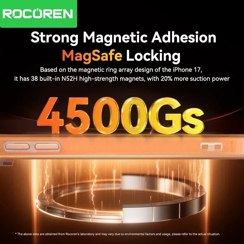 Rocoren Clear Magnetic iPhone 17 Pro/Air/Max Case | Wireless