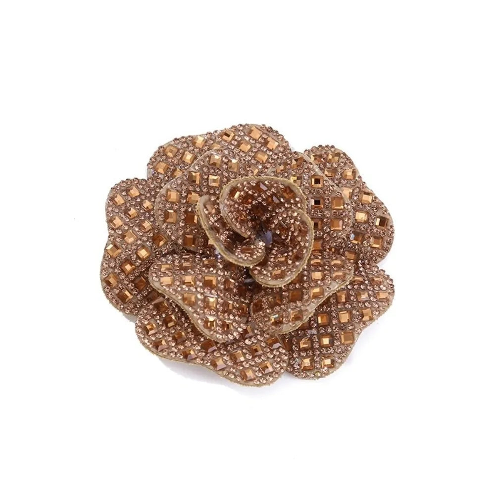3D Rhinestone Flower Patch – DIY Brooch Corsage Badge