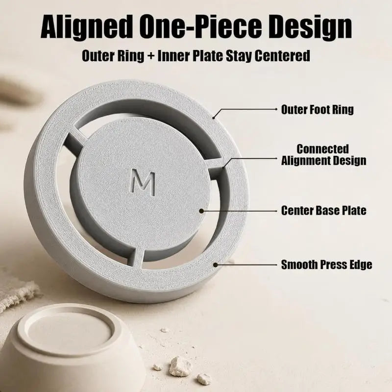 Pottery Foot Ring Mold Set – 5 PLA Clay Cutter Templates