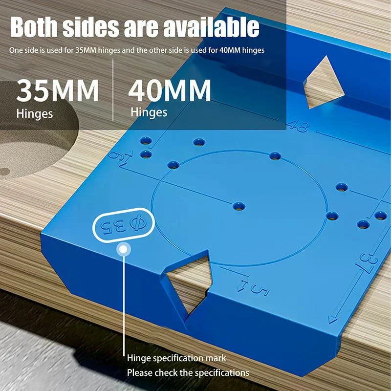 2Pcs Hinge Drilling Locator – Cabinet Door Template Jig