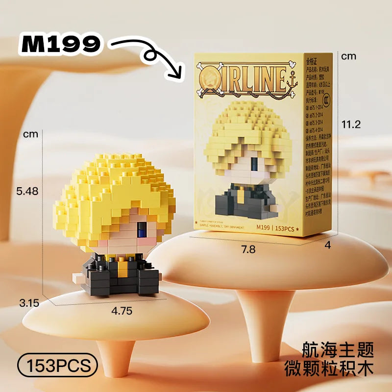 One Piece Anime Mini Block Figures – 20 Styles | 3D Assembly Toy