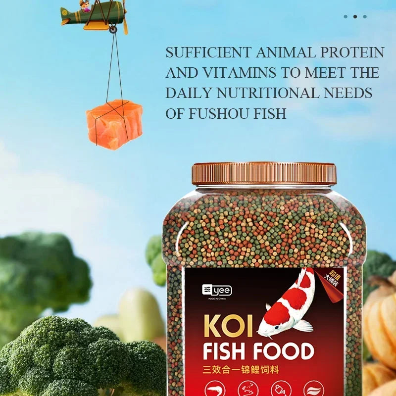 YEE Mixed Koi & Goldfish Granular Food 500g – All-Season Fish Feed
