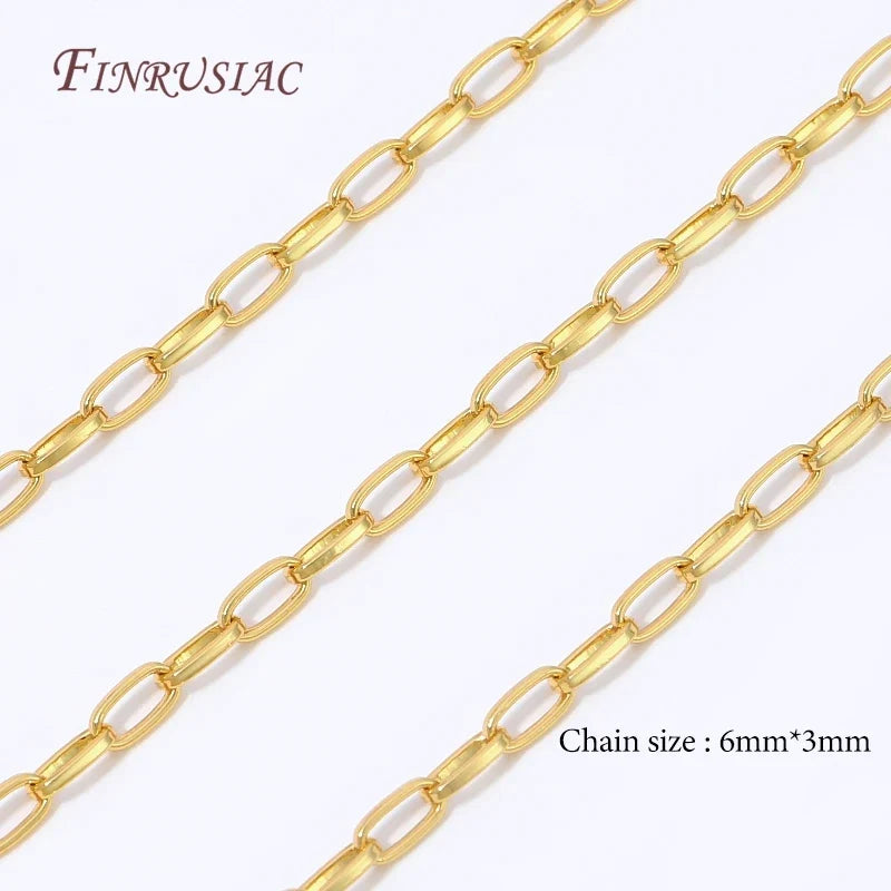 18K Gold Plated Oval Cable Chain Bulk Spool | DIY Jewelry