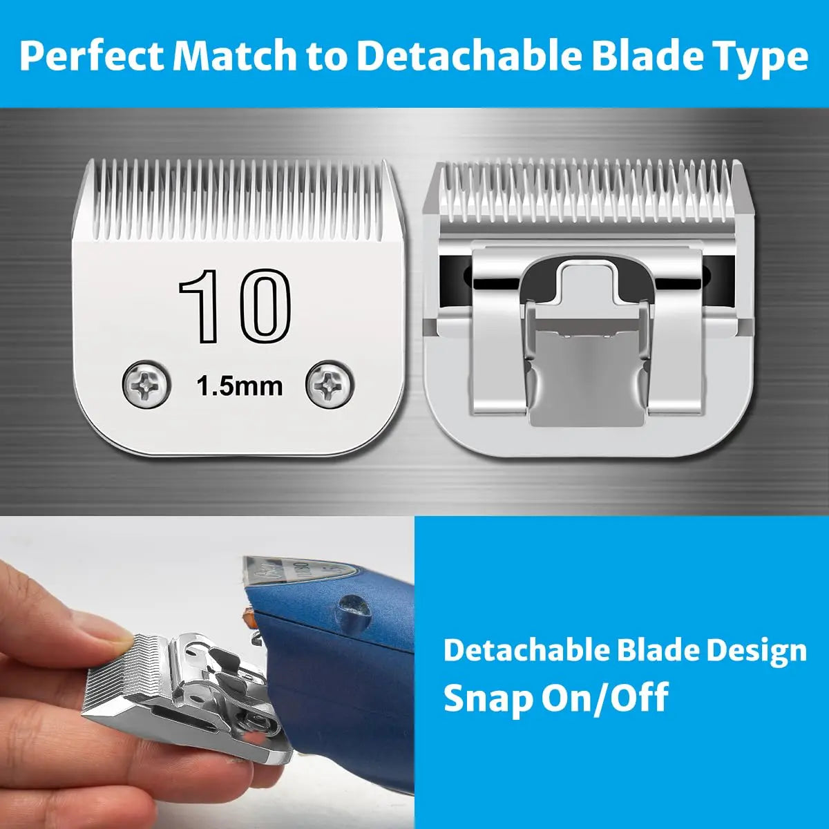 SHINON Pet Clipper Blades – Fits Andis, Oster A5 & Wahl KM