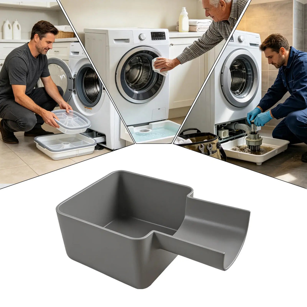Washer Drain Pan & Lint Filter Tray for Front Load Machines