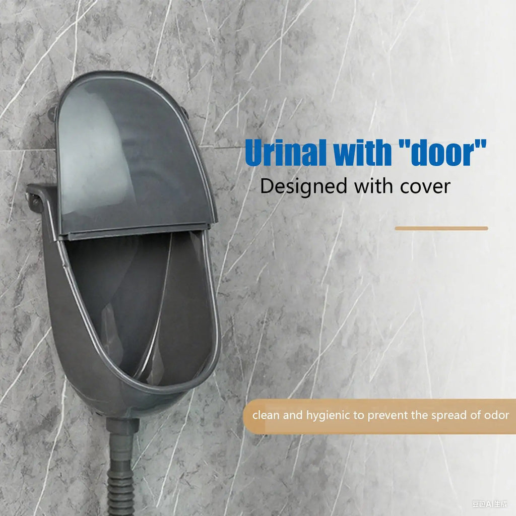 Wall-Mounted Urinal with Lid – Splash-Proof Men's Urinal