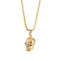 Punk Skull Pendant Necklace | Gold Silver Black Hip-Hop Chain