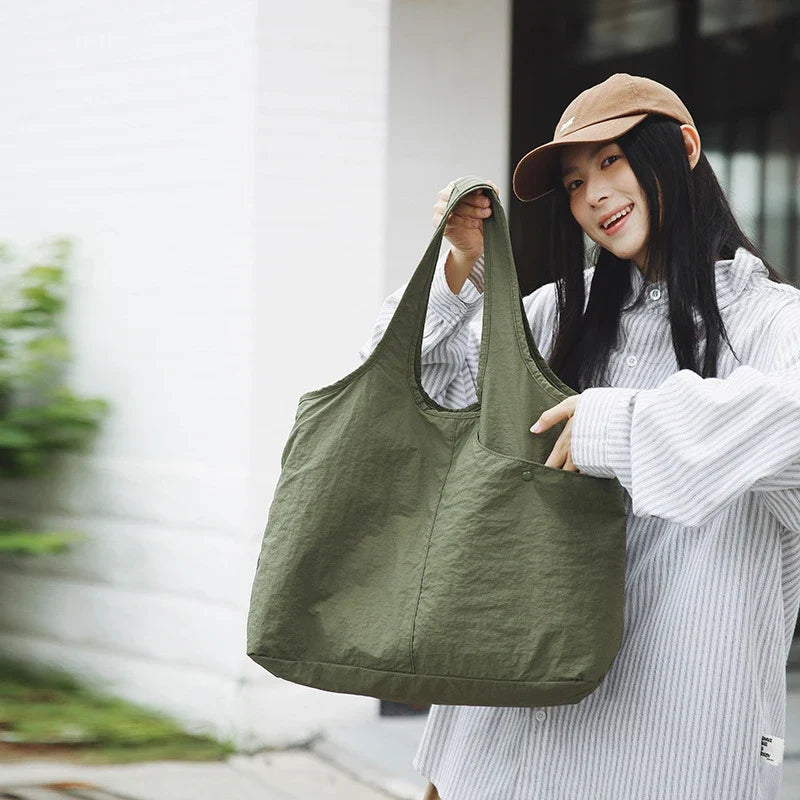 Women's Large Nylon Shoulder Crossbody Tote Bag for Work