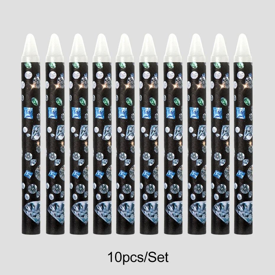 Wax Nail Art Picker Pencil – Rhinestone Dotting Tool 5/10 Pk