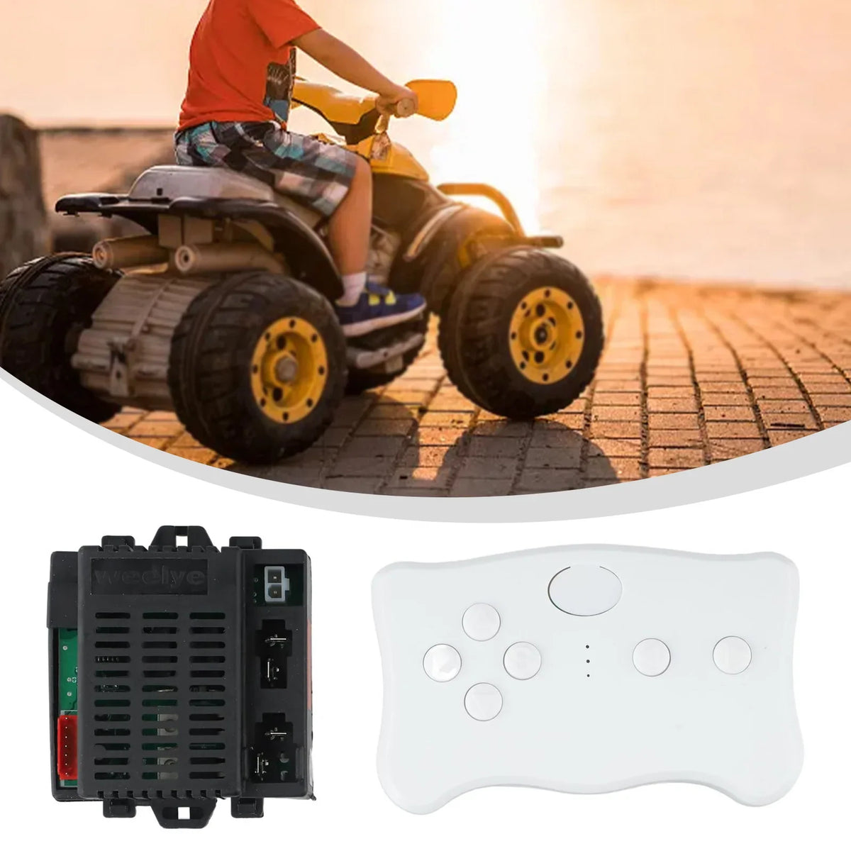 WEELYE RX23 12V 2.4G Remote & Receiver for Kids Ride-On Toys