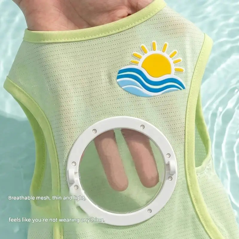 Cooling Dog Vest with Fan – Breathable Ice Silk Summer Coat