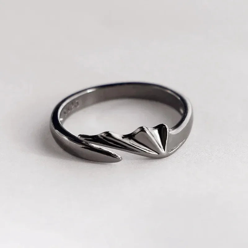 2pcs Angel & Devil Couple Rings Black White Unisex Set