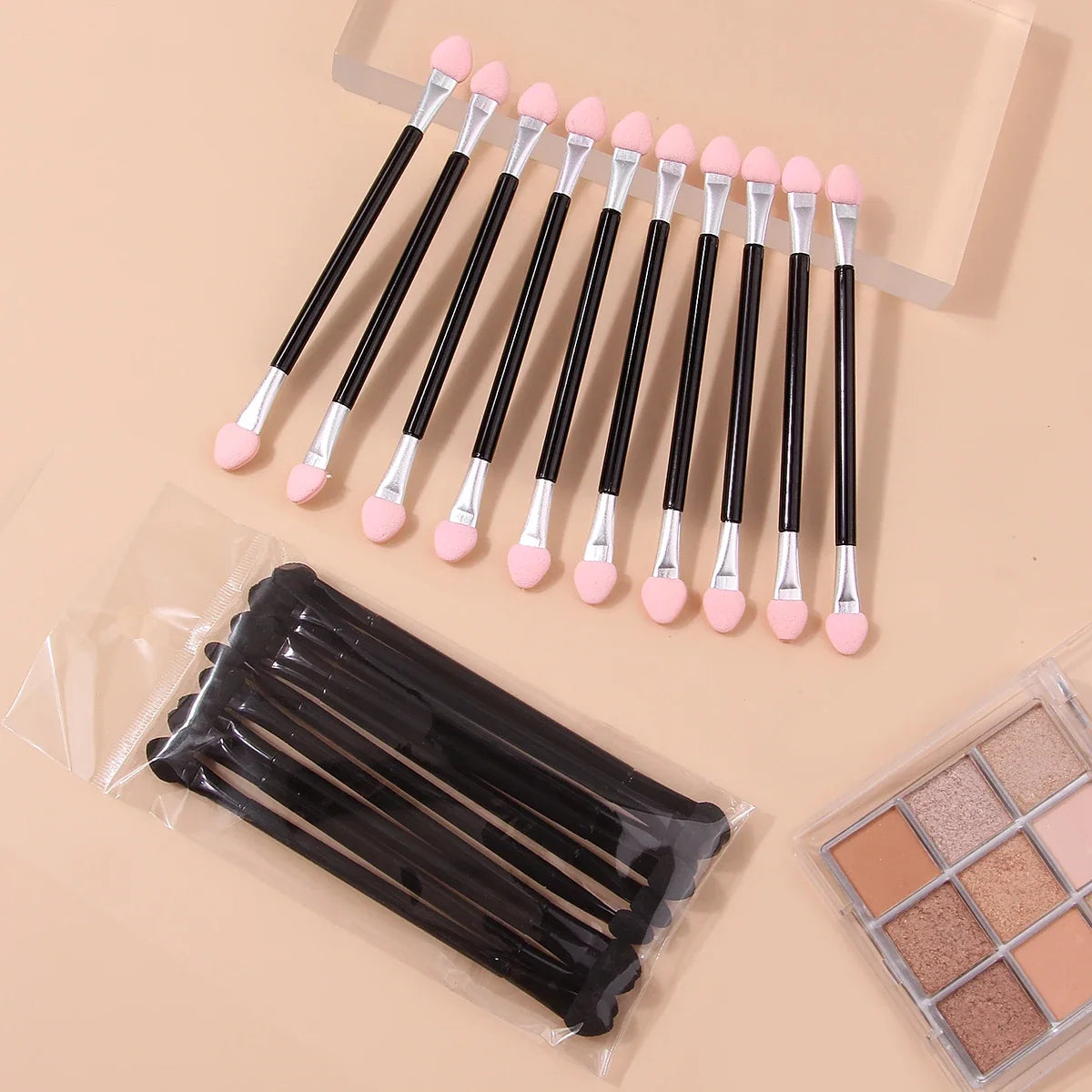 20Pcs Double-Ended Sponge Eyeshadow Applicator Sticks Set