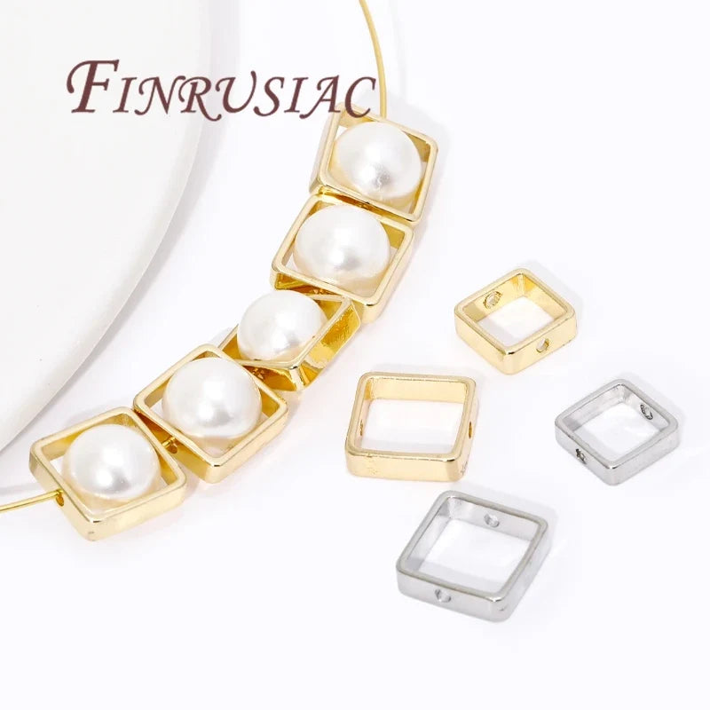 20Pcs 18K Gold Plated Bead Frames | DIY Jewelry Spacers