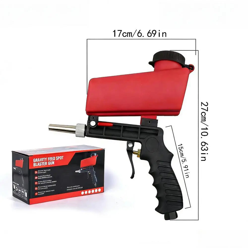 Handheld Pneumatic Sandblasting Gun – Adjustable Abrasive Blaster