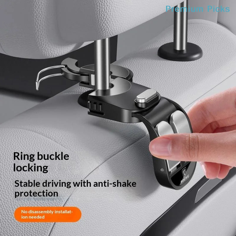 Foldable Car Headrest Hook – Seat Back Storage Organizer