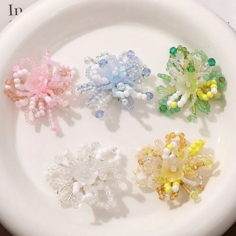 Beaded Lily of the Valley Flower Cluster DIY Earring Patches (2 Pc)