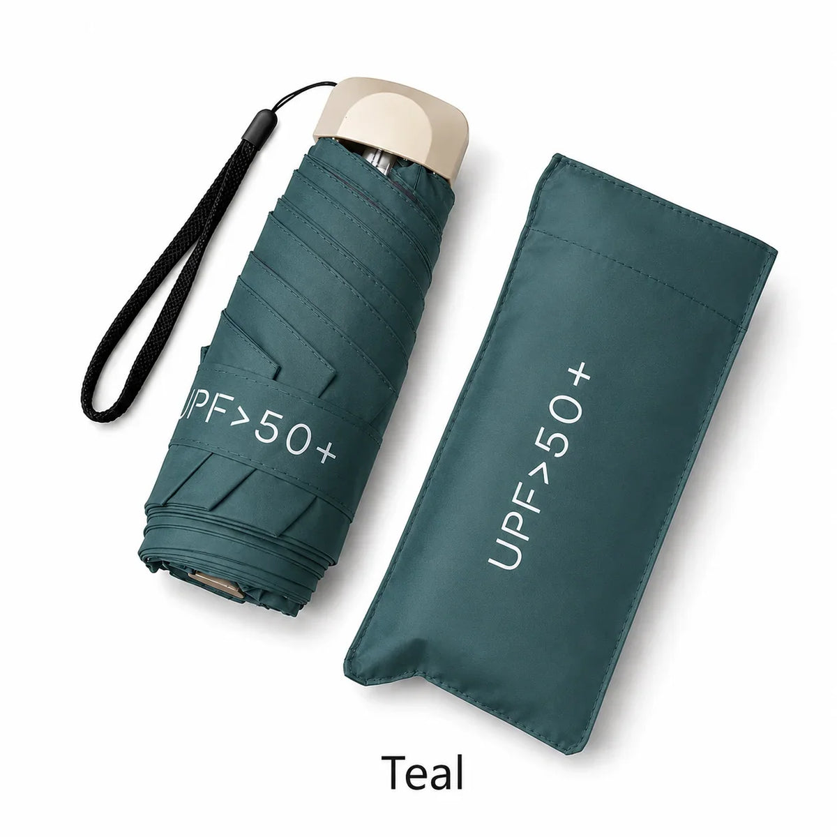 Nixie UPF50 Mini 5-Fold Portable Umbrella – Sun & Rain Parasol
