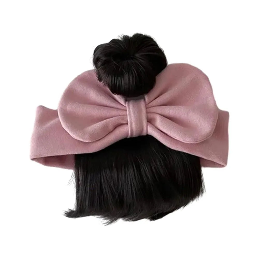 Baby Bangs Wig Headband Bow Knot – Soft Toddler Hairpiece