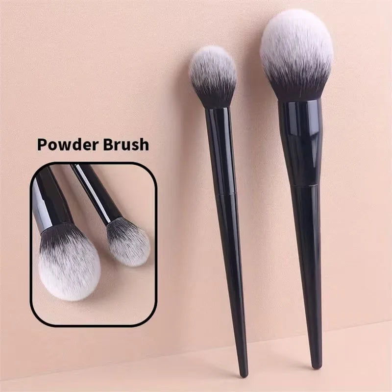 2-Piece Fluffy Makeup Brush Set – Powder, Blush & Contour