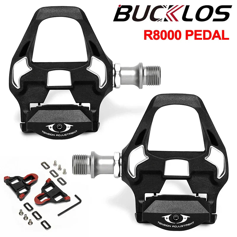 BUCKLOS Clipless Road Bike Pedals SPD-SL Nylon 9/16" | R8000