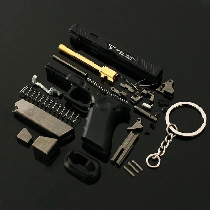 1:3 Scale Alloy G34 Pistol Replica Mini Keychain Collectible