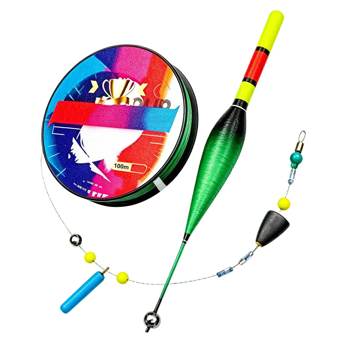 100m Automatic Bobber Fishing Line Set with Float | Nylon