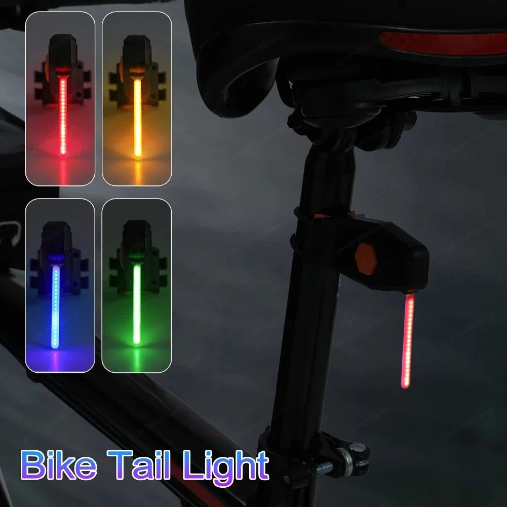 USB Rechargeable LED Bike Tail Light – IPX6, 4 Modes, MTB