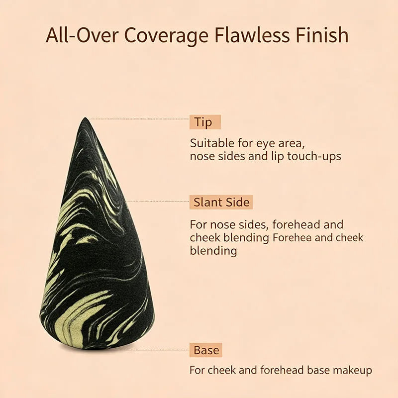 Conical Makeup Sponge – Wet & Dry Dual-Use Foundation Blender