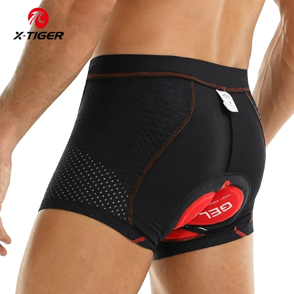 X-TIGER Men's 5D Gel Pad Cycling Underwear Shorts | MTB Road Bike