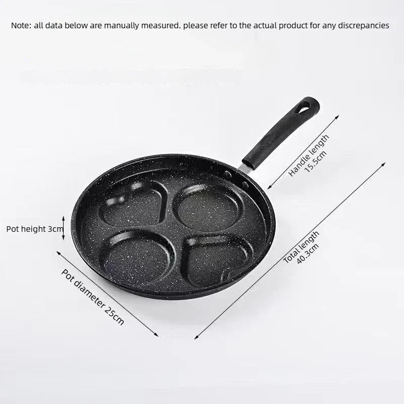 Non-Stick Divided Skillet – Heart & Round Pancake Pan