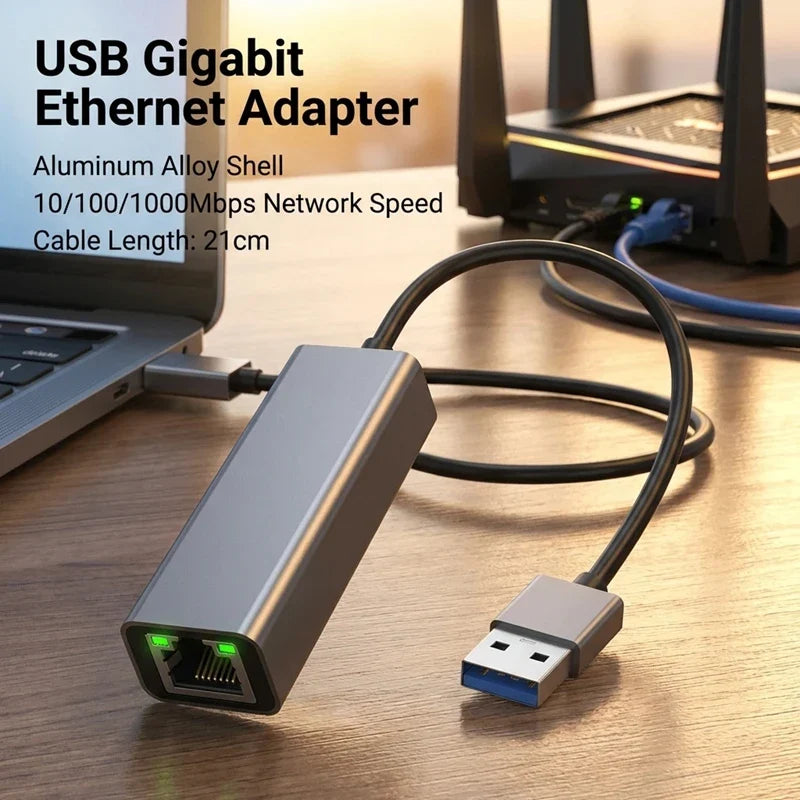 USB Type-C to RJ45 Gigabit Ethernet Adapter 10/100/1000Mbps