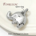 18K Gold Plated Brass Elephant Charm Pendants | DIY Jewelry