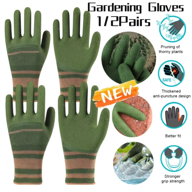 2 Pairs Thorn-Proof Rose Pruning Gardening Gloves – Men & Women