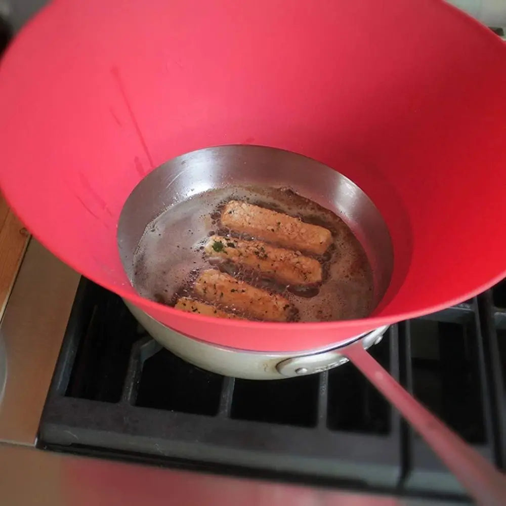 Silicone Foldable Splash Guard & Anti-Overflow Pot Lid Cover