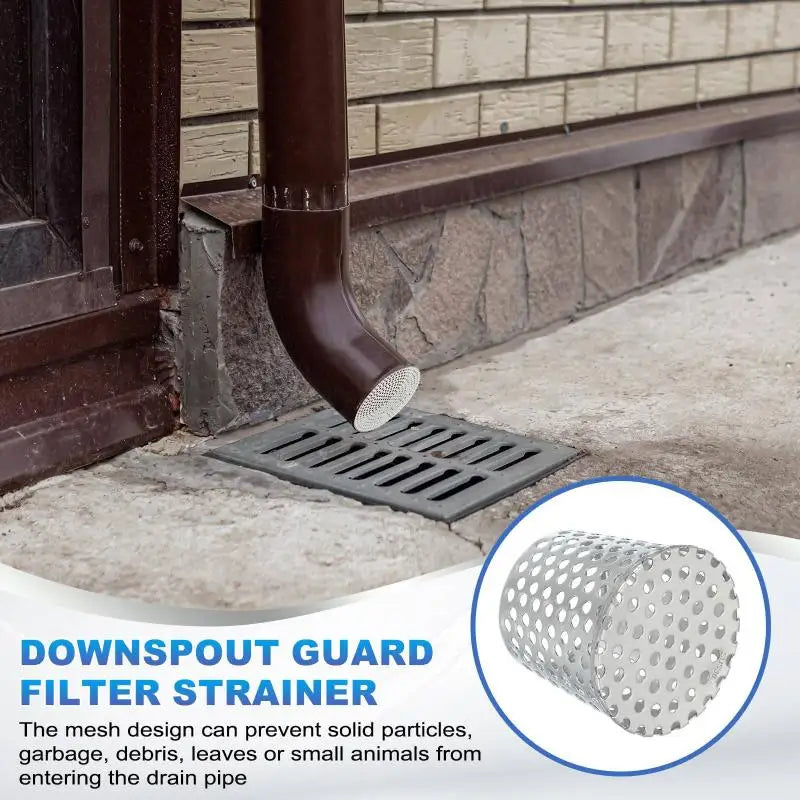 50mm Stainless Steel Drain Cover Insert Filter & PVC Pipe Cap