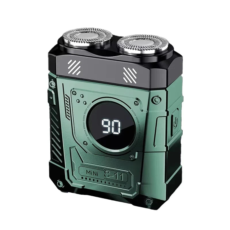 S11 Mini Electric Shaver for Men – IPX7, Dual Blades, Type-C