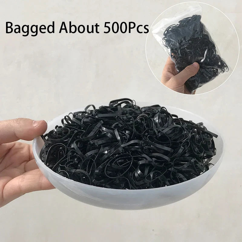 500pc Colorful Elastic Hair Bands Ponytail Holders for Women