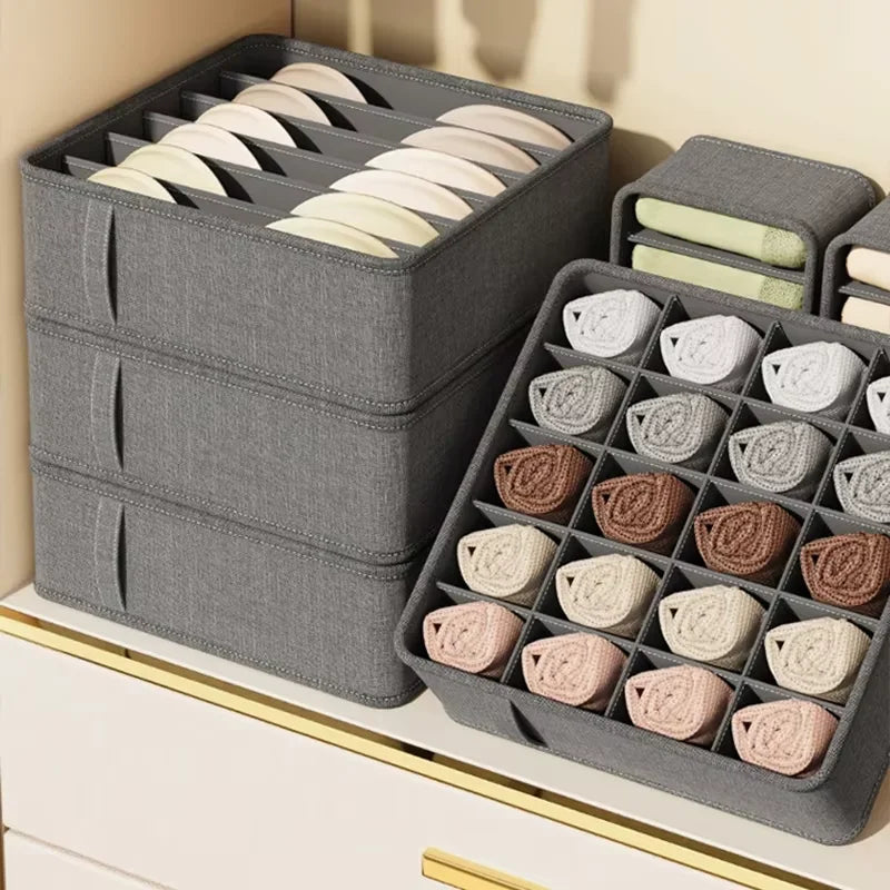 Foldable Fabric Drawer Organizer for Underwear, Socks & Belts