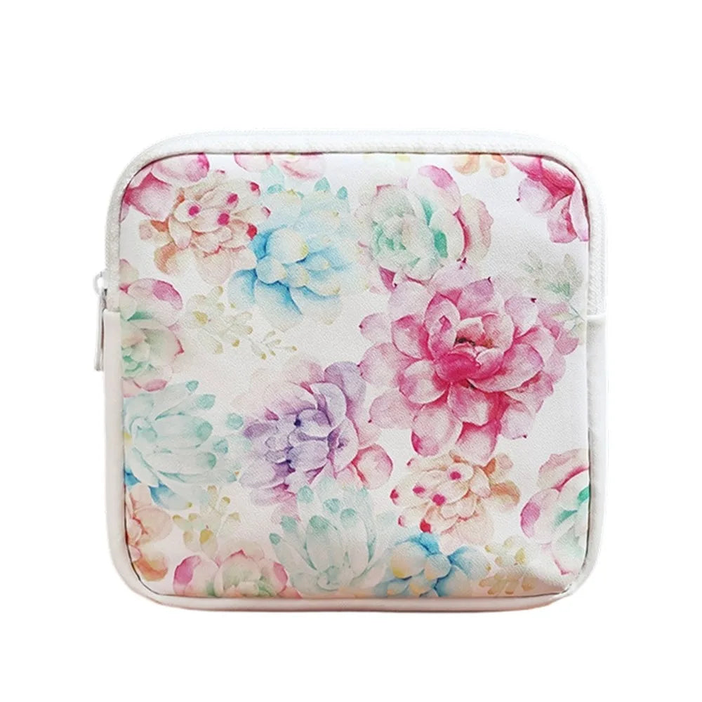 Zipper Pouch Sanitary Pads Bag Multipurpose Travel Coin Purse