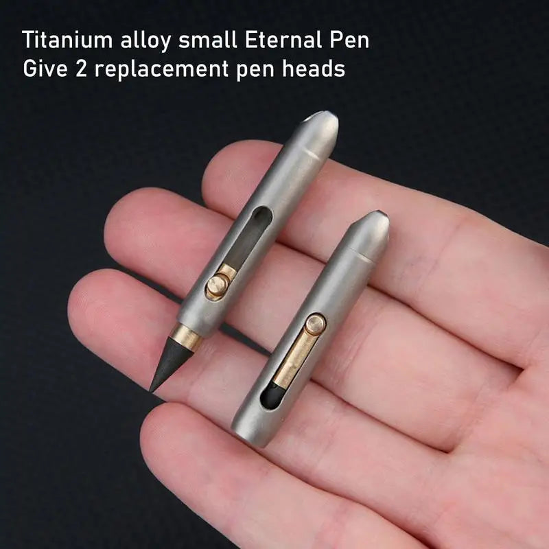 Titanium Alloy Eternal Inkless Pen – Erasable Keychain Pencil