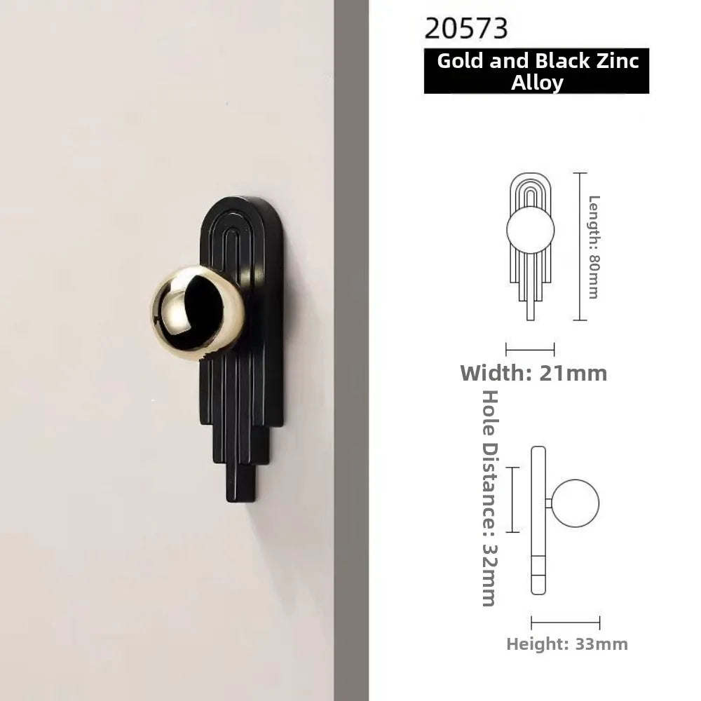 Gold Zinc Alloy Cabinet Handle – Modern Minimalist Drawer Pull